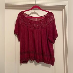 Free People lacy top.